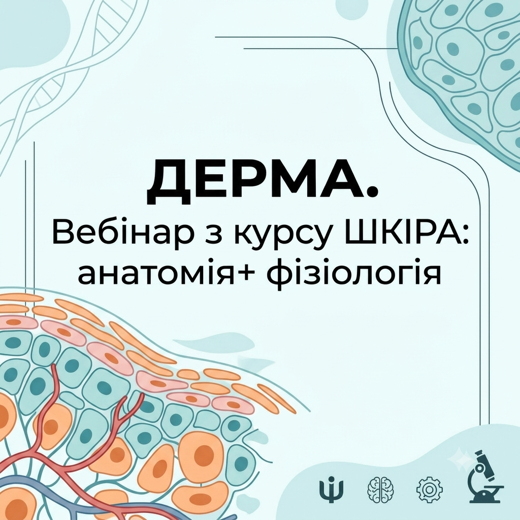 ДЕРМА. Вебінар з курсу ШКІРА: анатомія+ фізіологія